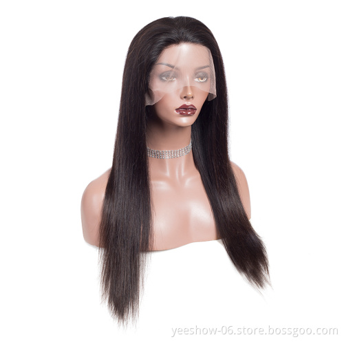front thick curly deep wave 150 density short silky straight full lace human hair wig